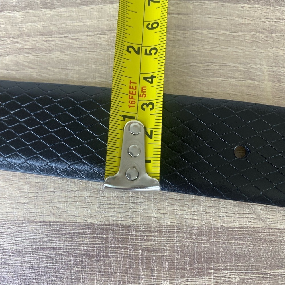 Robert Graham Men's Black Textured Leather Belt Size 34 - Picture 6 of 8